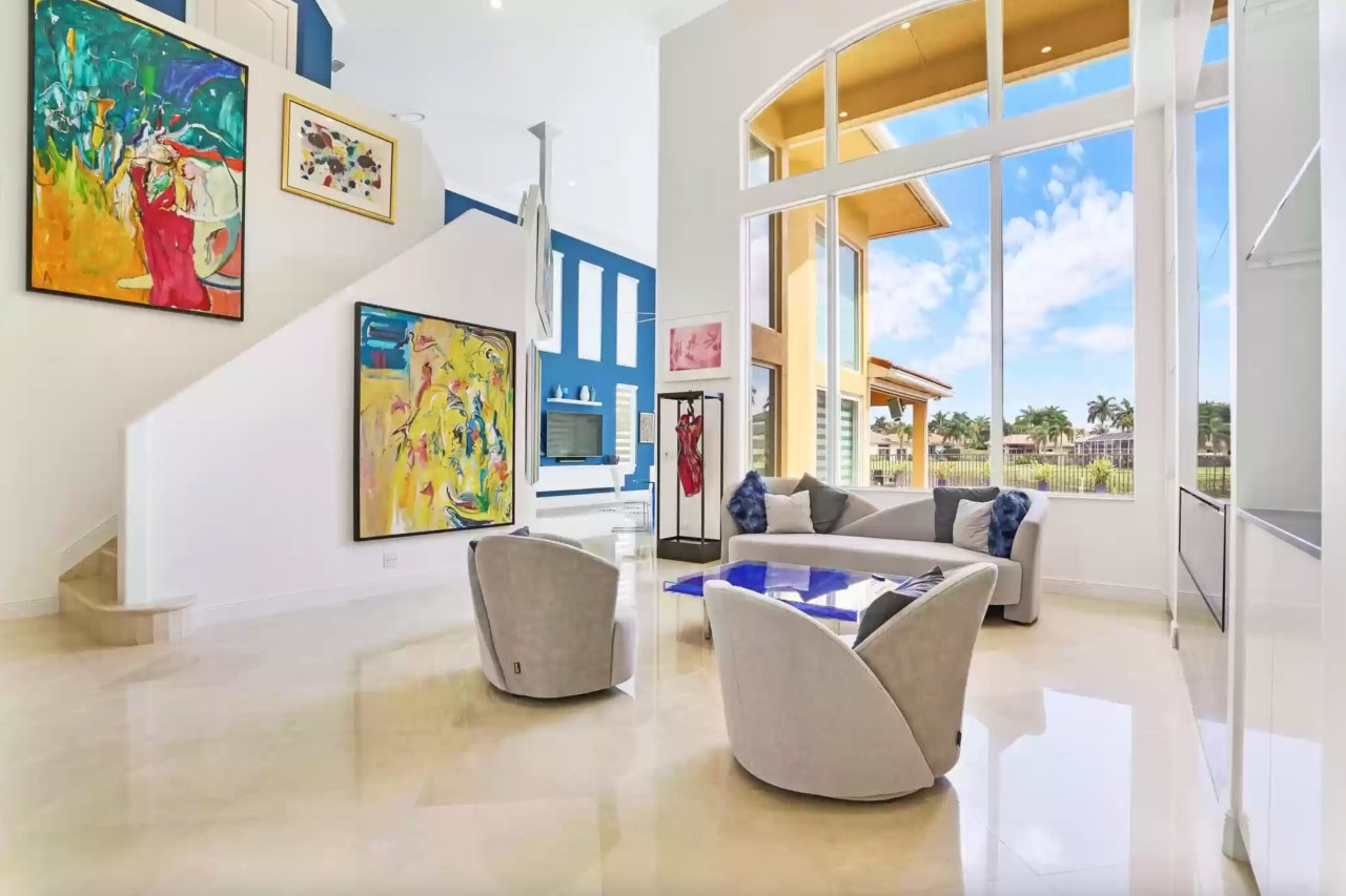 high ceiling living room 6