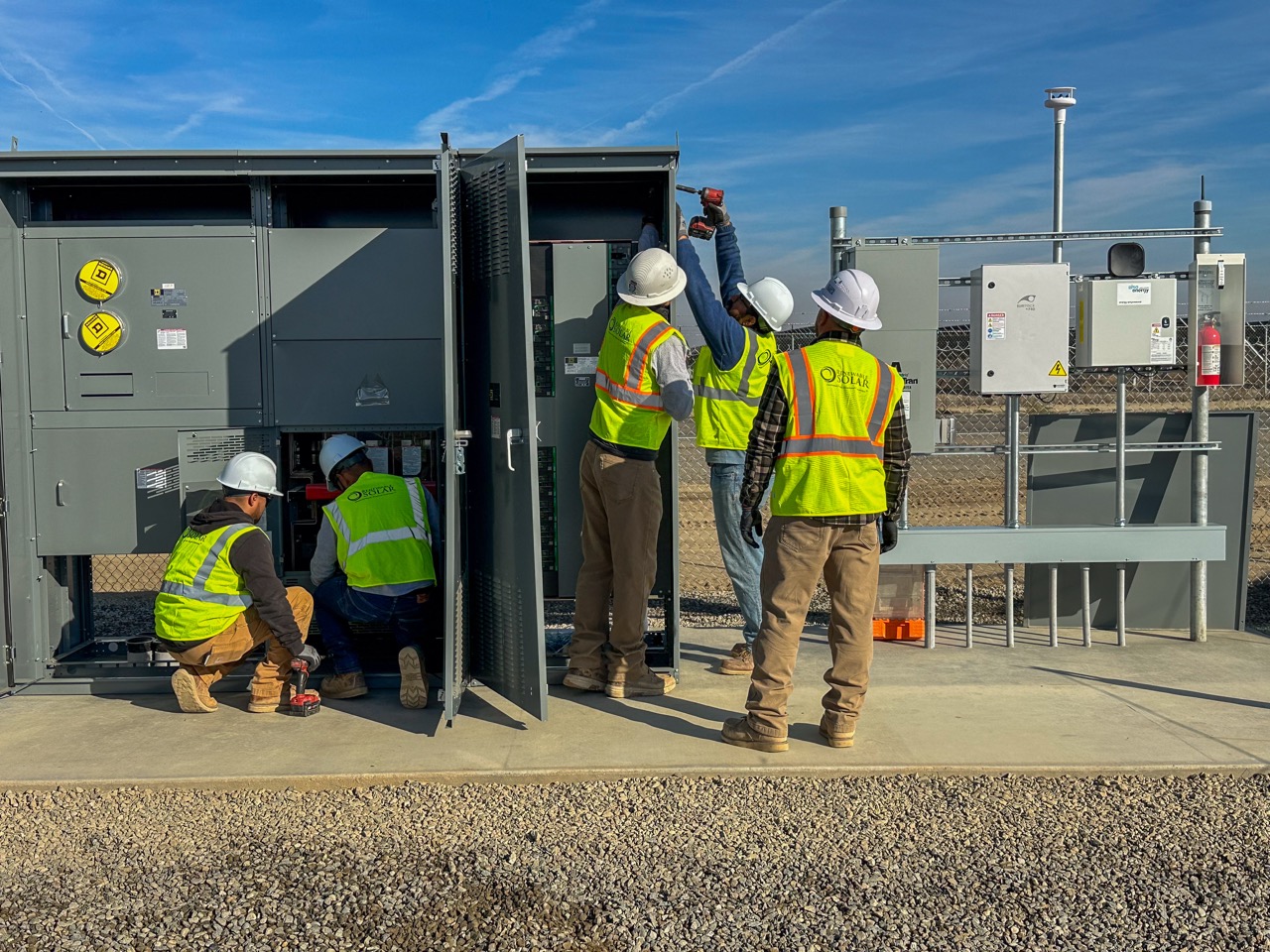 Completed solar panel installation 56